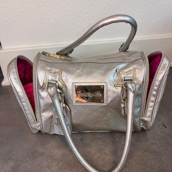 Betseyville Silver Metallic star gold lightning satchel women Y2K handbag purse - Picture 4 of 7